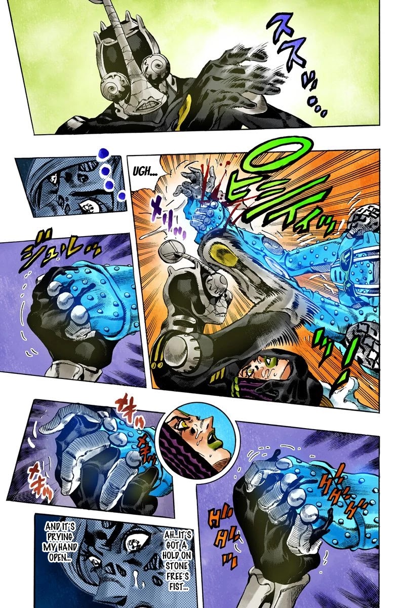 JoJo's Bizarre Adventure Part 6 - Stone Ocean (Official Colored) Chapter 29 page 4 - Chapter 29: There are Six of Us! Part 4