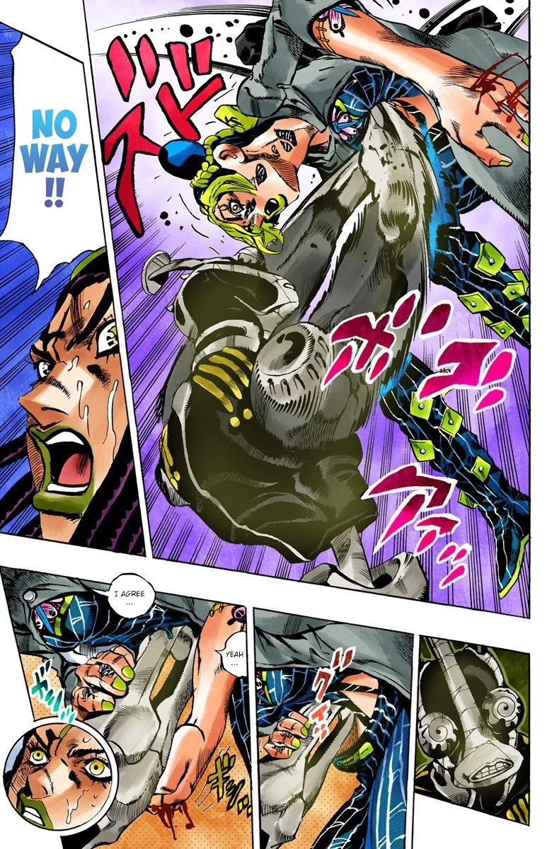 JoJo's Bizarre Adventure Part 6 - Stone Ocean (Official Colored) Chapter 29 page 6 - Chapter 29: There are Six of Us! Part 4
