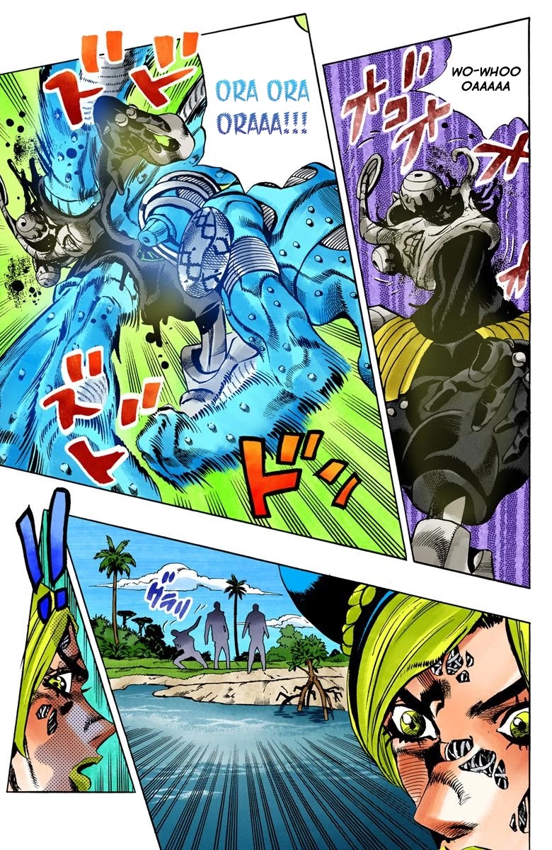 JoJo's Bizarre Adventure Part 6 - Stone Ocean (Official Colored) Chapter 29 page 8 - Chapter 29: There are Six of Us! Part 4