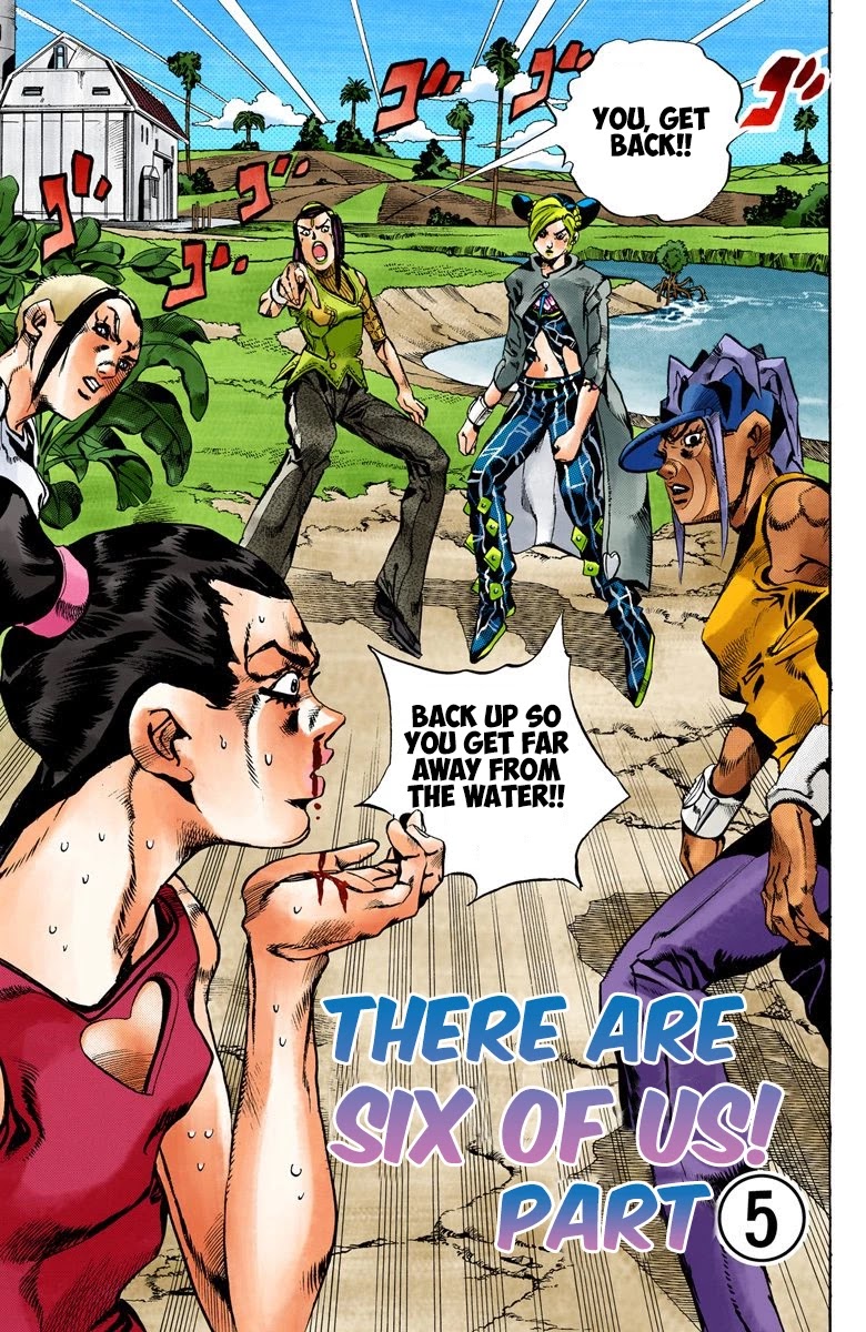 JoJo's Bizarre Adventure Part 6 - Stone Ocean (Official Colored) Chapter 30 page 1 - Chapter 30: There are Six of Us! Part 5