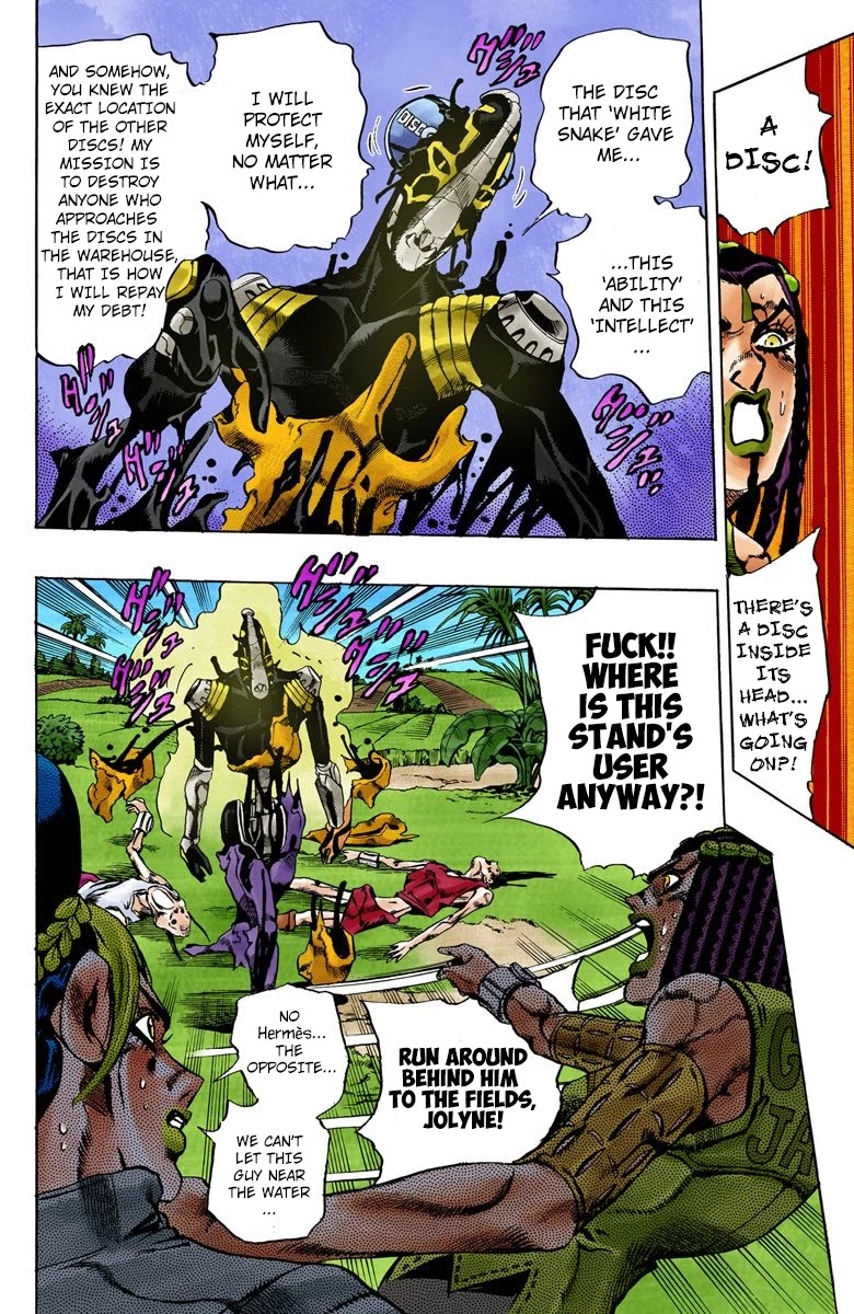 JoJo's Bizarre Adventure Part 6 - Stone Ocean (Official Colored) Chapter 30 page 13 - Chapter 30: There are Six of Us! Part 5