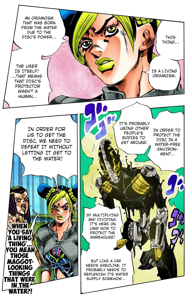 JoJo's Bizarre Adventure Part 6 - Stone Ocean (Official Colored) Chapter 30 page 14 - Chapter 30: There are Six of Us! Part 5