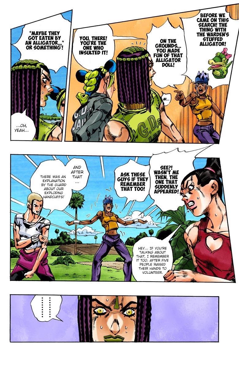 JoJo's Bizarre Adventure Part 6 - Stone Ocean (Official Colored) Chapter 30 page 4 - Chapter 30: There are Six of Us! Part 5