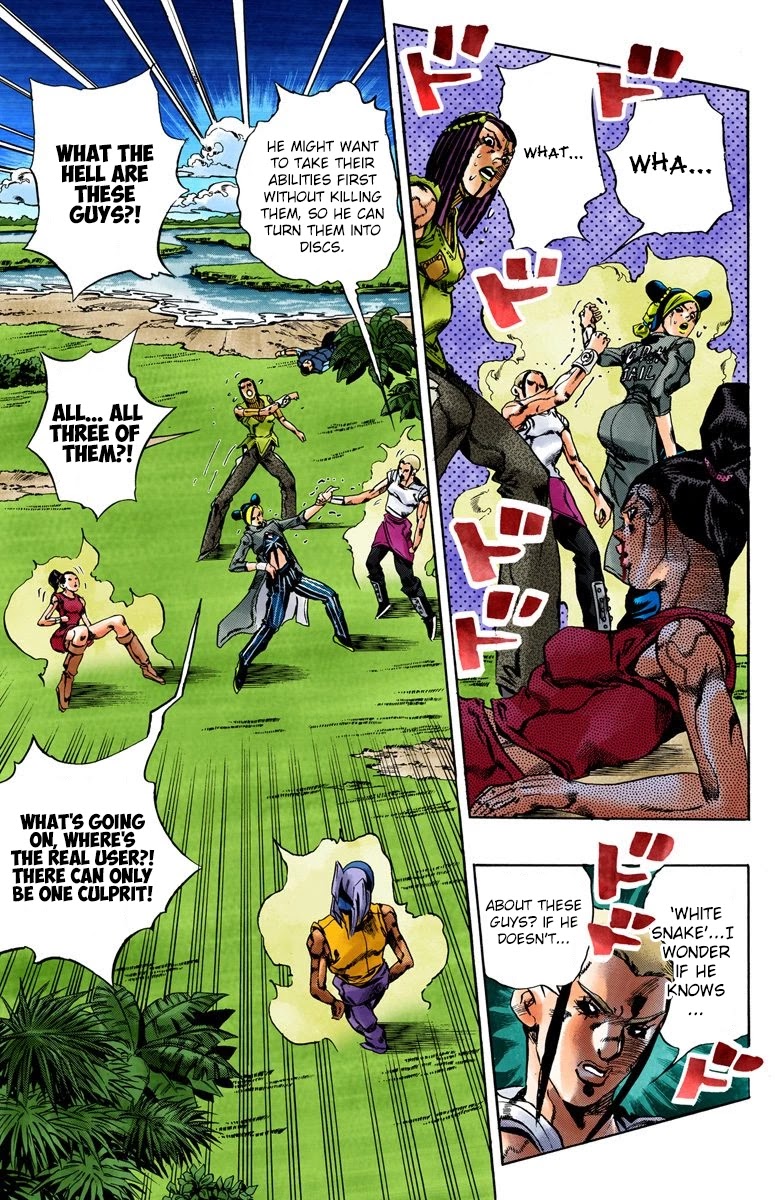 JoJo's Bizarre Adventure Part 6 - Stone Ocean (Official Colored) Chapter 30 page 9 - Chapter 30: There are Six of Us! Part 5