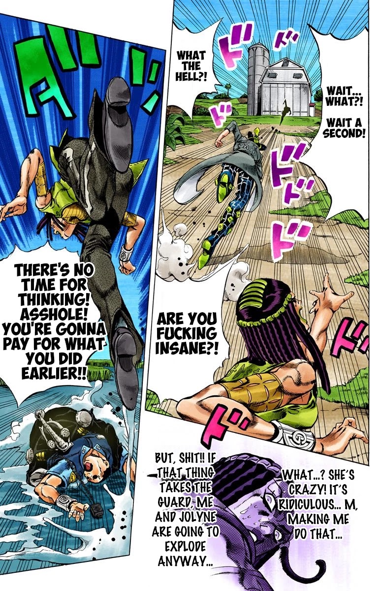 JoJo's Bizarre Adventure Part 6 - Stone Ocean (Official Colored) Chapter 31 page 5 - Chapter 31: Foo Fighters Part 1