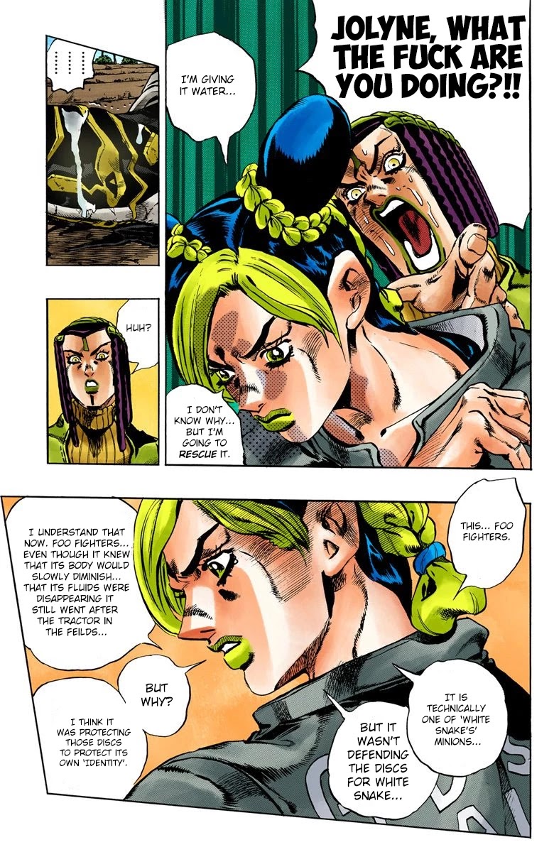 JoJo's Bizarre Adventure Part 6 - Stone Ocean (Official Colored) Chapter 32 page 17 - Chapter 32: Foo Fighters Part 2