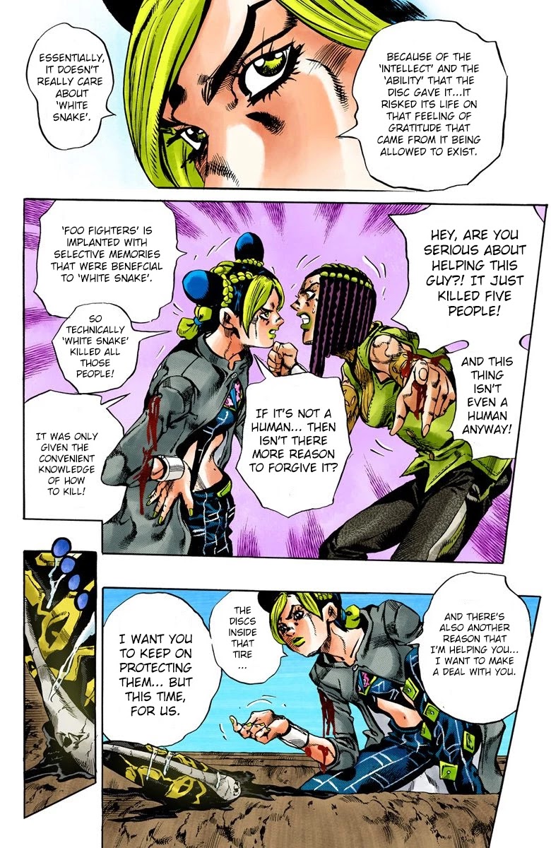 JoJo's Bizarre Adventure Part 6 - Stone Ocean (Official Colored) Chapter 32 page 18 - Chapter 32: Foo Fighters Part 2