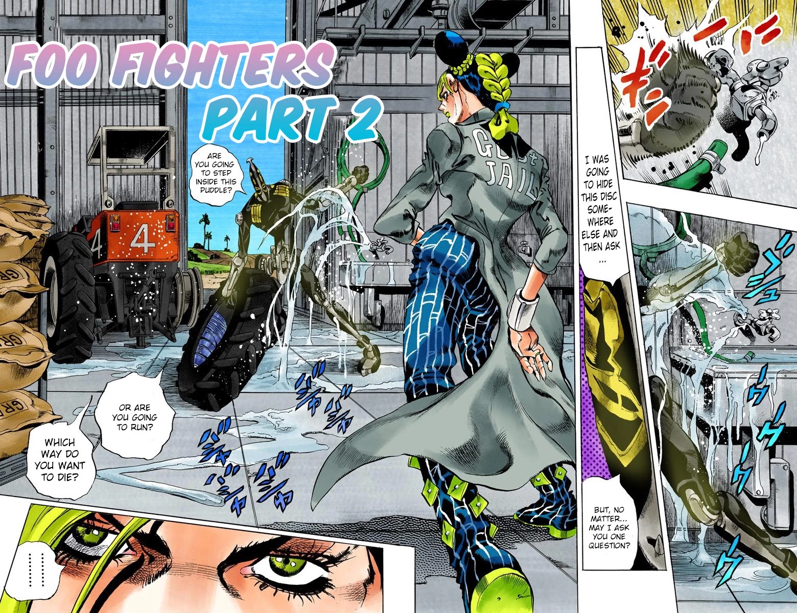 JoJo's Bizarre Adventure Part 6 - Stone Ocean (Official Colored) Chapter 32 page 2 - Chapter 32: Foo Fighters Part 2