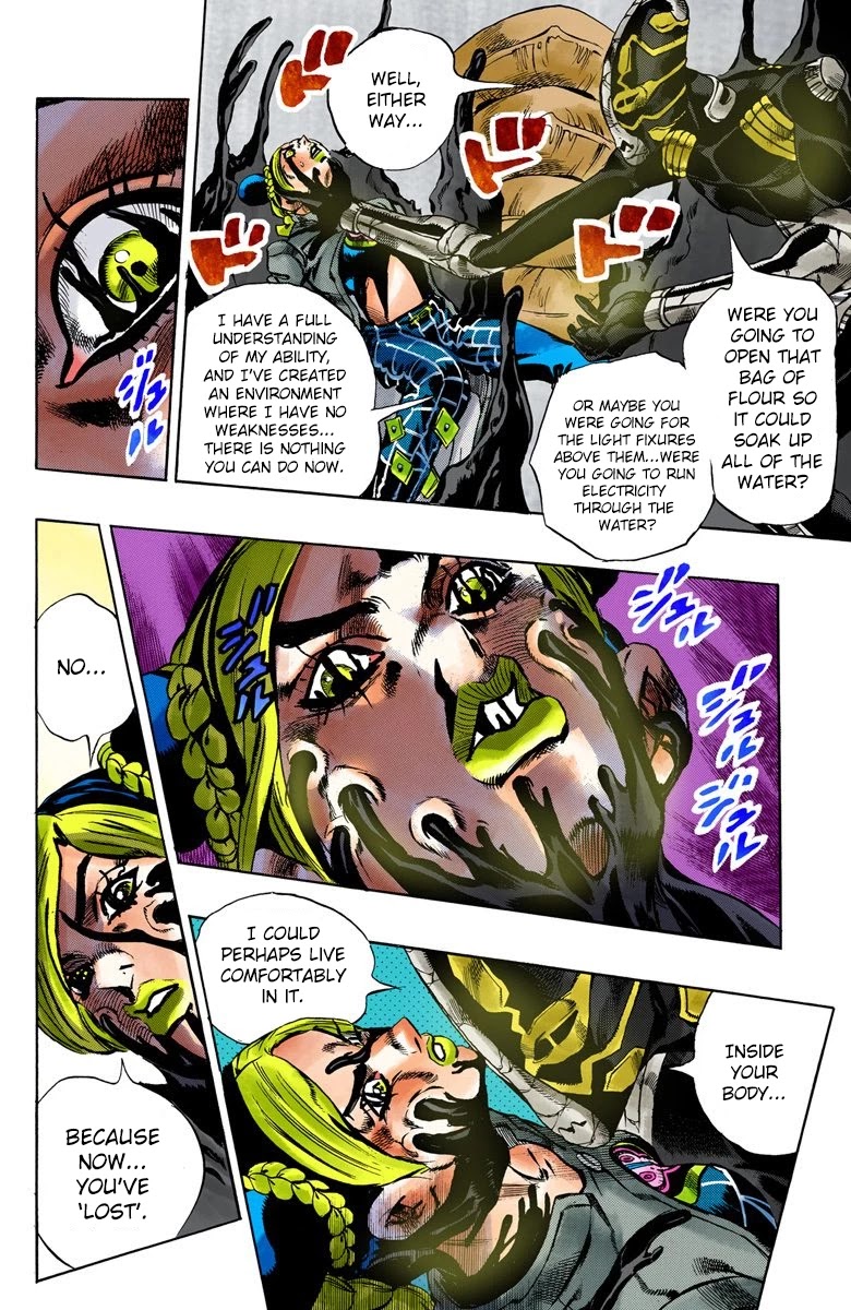 JoJo's Bizarre Adventure Part 6 - Stone Ocean (Official Colored) Chapter 32 page 8 - Chapter 32: Foo Fighters Part 2