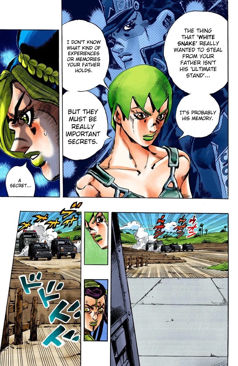 JoJo's Bizarre Adventure Part 6 - Stone Ocean (Official Colored) Chapter 33 page 12 - Chapter 33: Foo Fighters Part 3