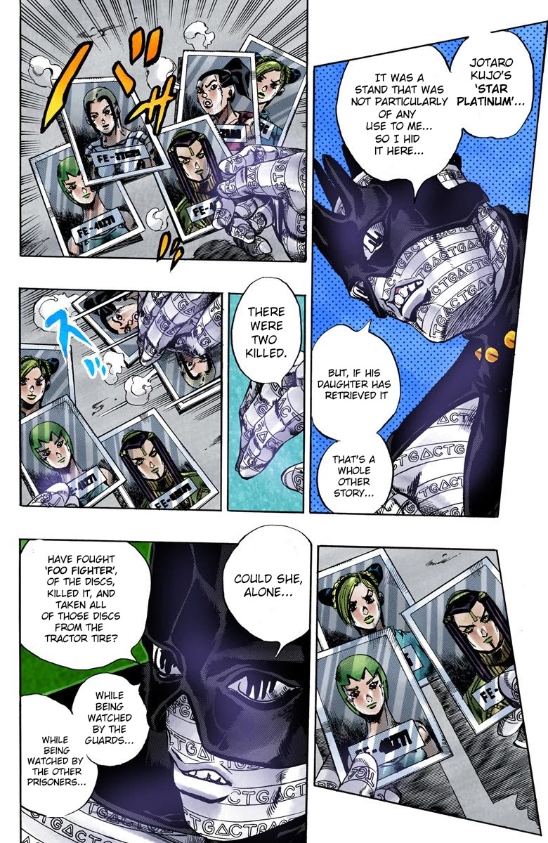 JoJo's Bizarre Adventure Part 6 - Stone Ocean (Official Colored) Chapter 33 page 17 - Chapter 33: Foo Fighters Part 3