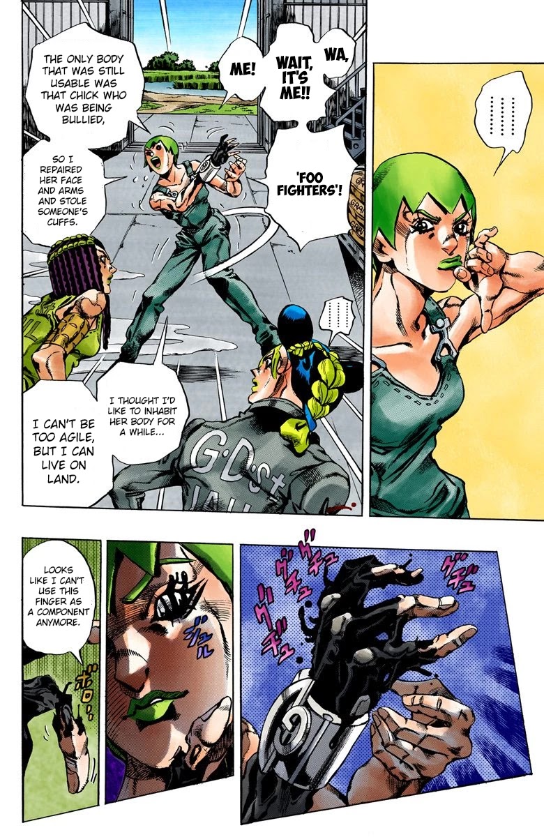 JoJo's Bizarre Adventure Part 6 - Stone Ocean (Official Colored) Chapter 33 page 7 - Chapter 33: Foo Fighters Part 3