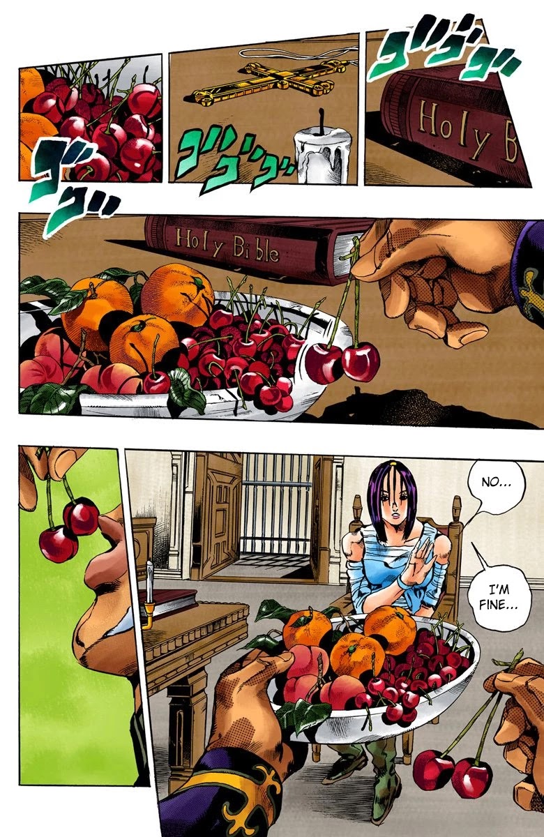 JoJo's Bizarre Adventure Part 6 - Stone Ocean (Official Colored) Chapter 34 page 11 - Chapter 34: Debt Collector Marilyn Manson Part 1