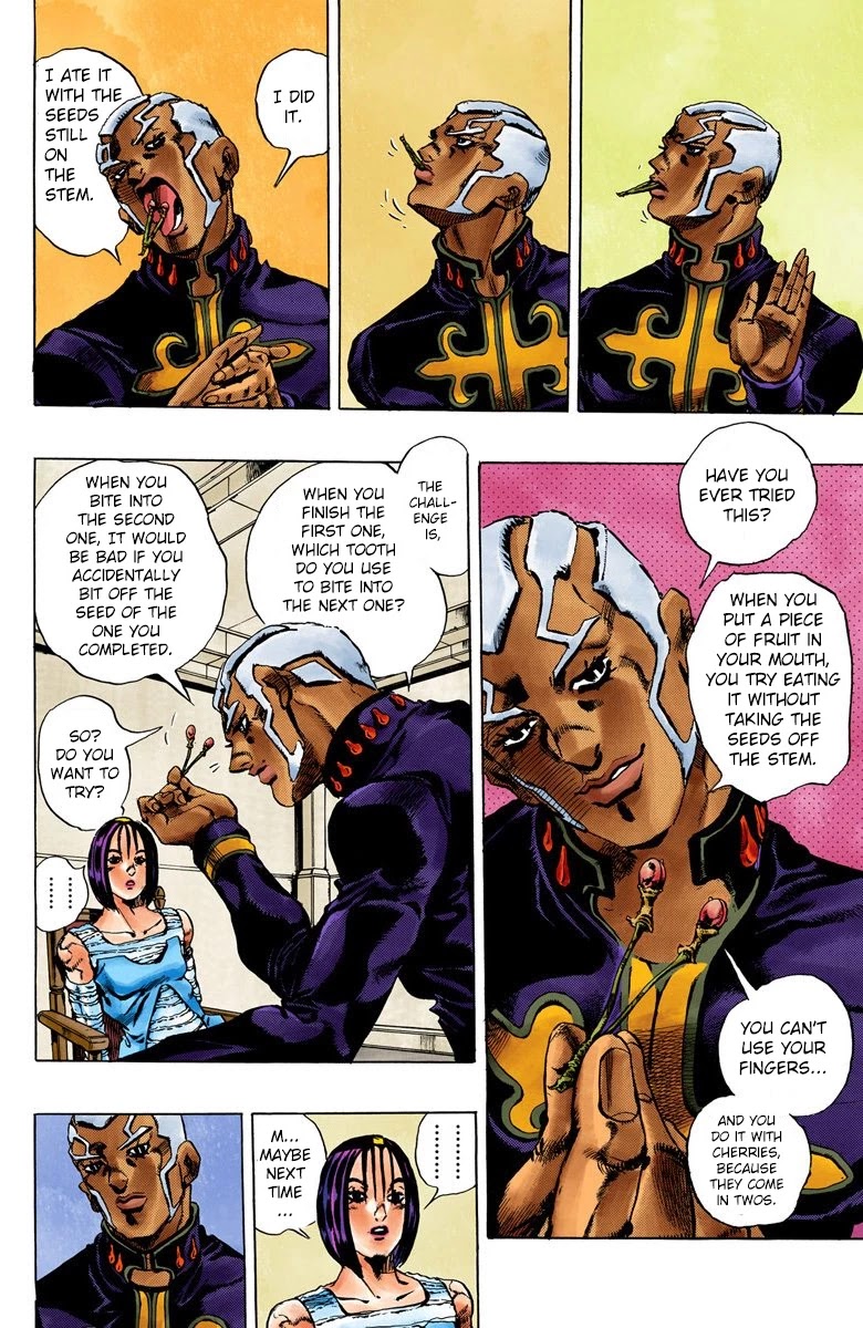 JoJo's Bizarre Adventure Part 6 - Stone Ocean (Official Colored) Chapter 34 page 13 - Chapter 34: Debt Collector Marilyn Manson Part 1