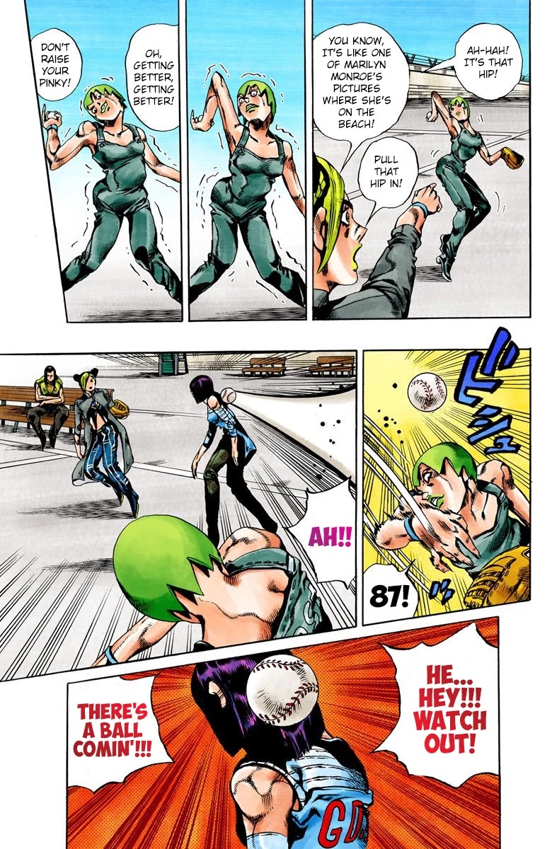JoJo's Bizarre Adventure Part 6 - Stone Ocean (Official Colored) Chapter 34 page 18 - Chapter 34: Debt Collector Marilyn Manson Part 1