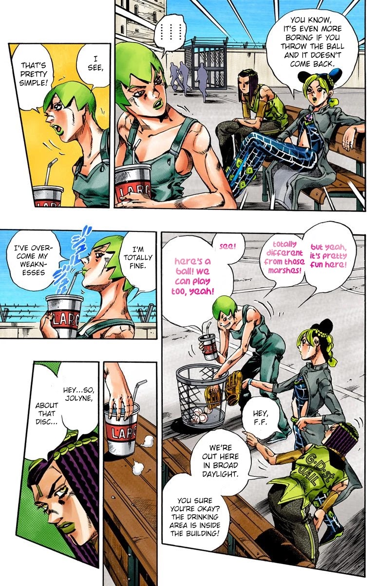 JoJo's Bizarre Adventure Part 6 - Stone Ocean (Official Colored) Chapter 34 page 4 - Chapter 34: Debt Collector Marilyn Manson Part 1