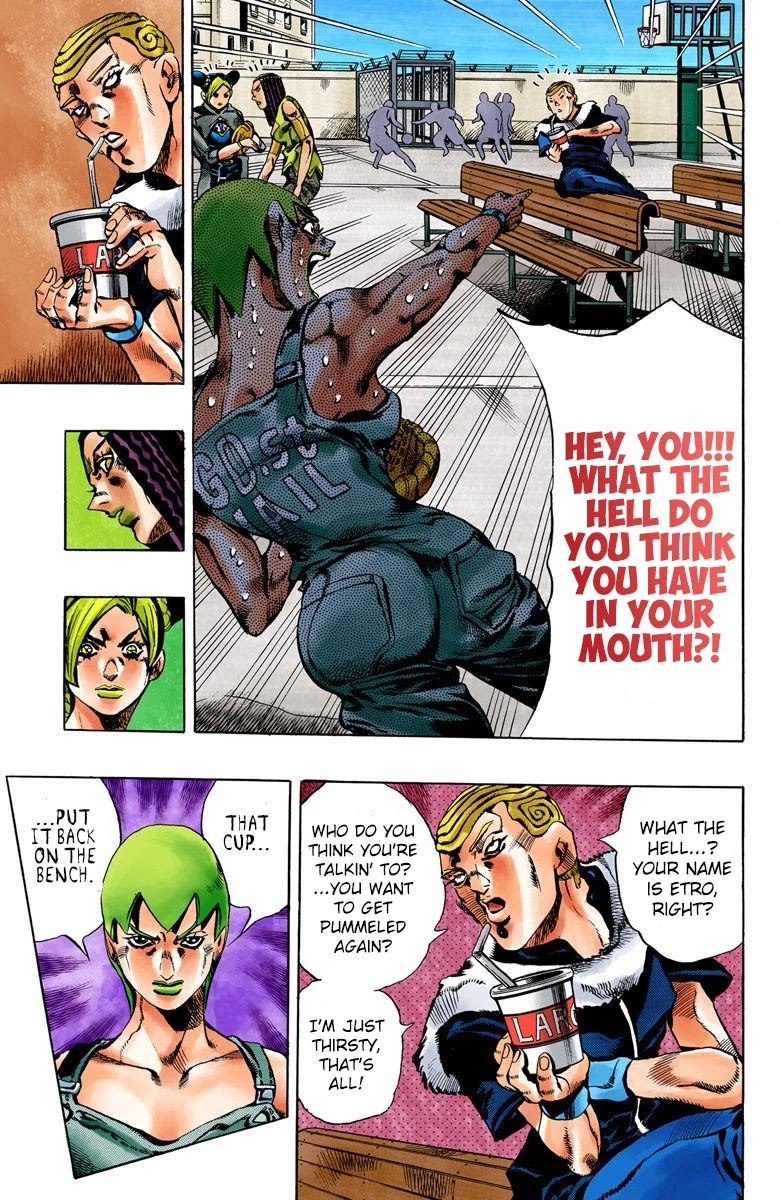 JoJo's Bizarre Adventure Part 6 - Stone Ocean (Official Colored) Chapter 34 page 6 - Chapter 34: Debt Collector Marilyn Manson Part 1