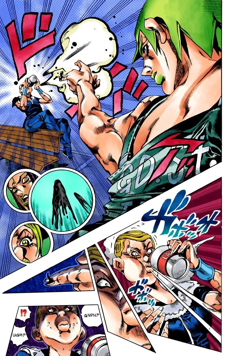 JoJo's Bizarre Adventure Part 6 - Stone Ocean (Official Colored) Chapter 34 page 8 - Chapter 34: Debt Collector Marilyn Manson Part 1