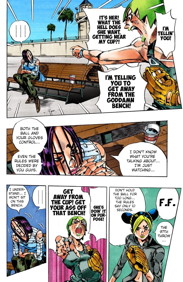 JoJo's Bizarre Adventure Part 6 - Stone Ocean (Official Colored) Chapter 35 page 12 - Chapter 35: Debt Collector Marilyn Manson Part 2