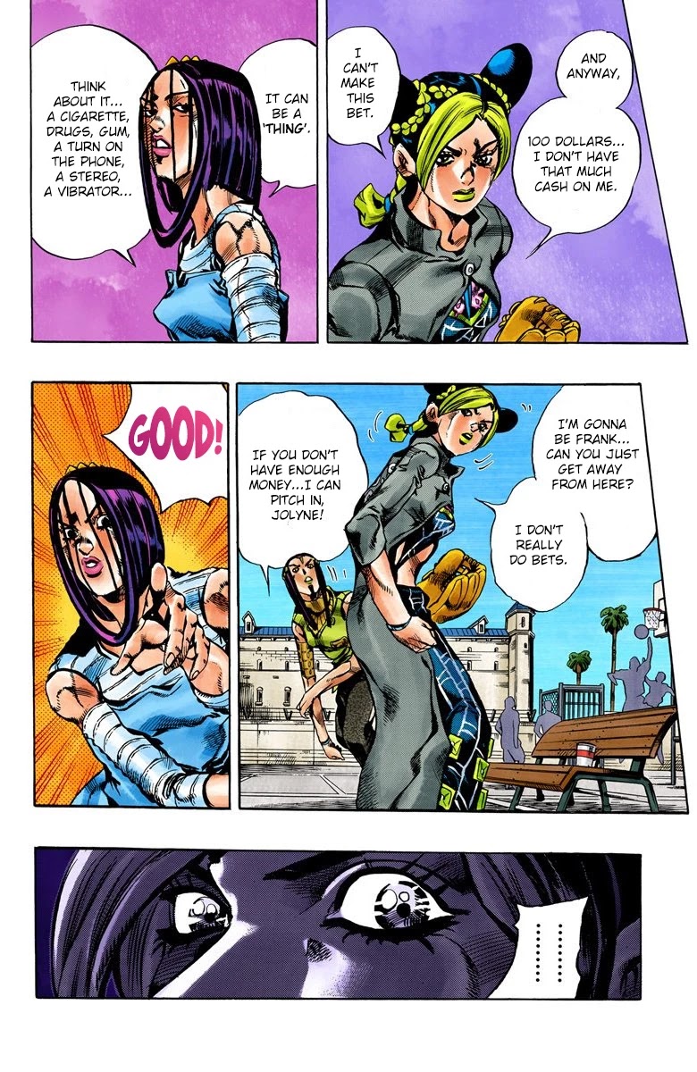 JoJo's Bizarre Adventure Part 6 - Stone Ocean (Official Colored) Chapter 35 page 4 - Chapter 35: Debt Collector Marilyn Manson Part 2