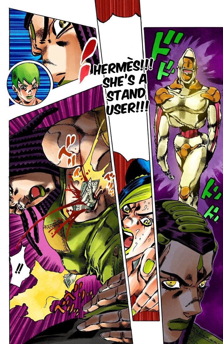 JoJo's Bizarre Adventure Part 6 - Stone Ocean (Official Colored) Chapter 36 page 19 - Chapter 36: Debt Collector Marilyn Manson Part 3