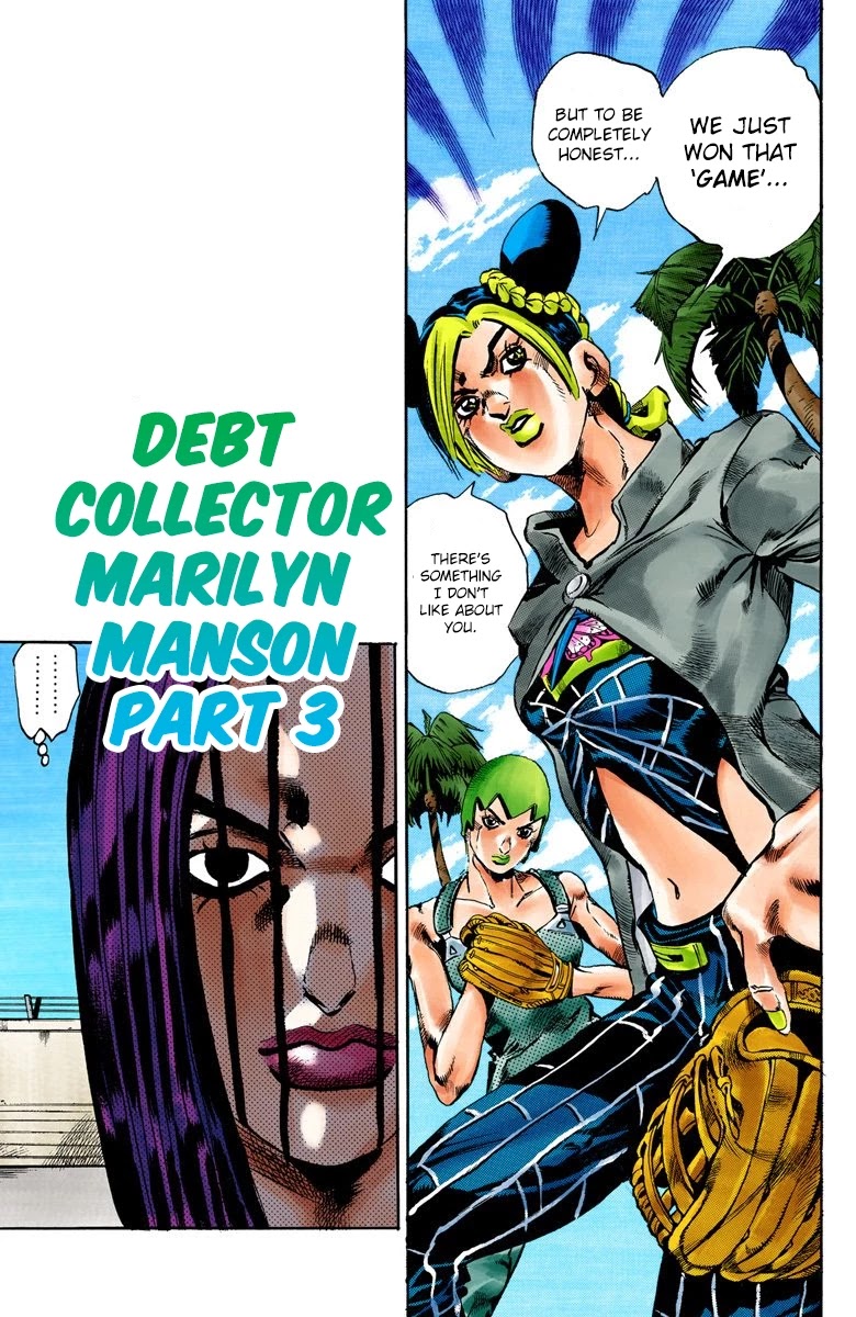 JoJo's Bizarre Adventure Part 6 - Stone Ocean (Official Colored) Chapter 36 page 2 - Chapter 36: Debt Collector Marilyn Manson Part 3
