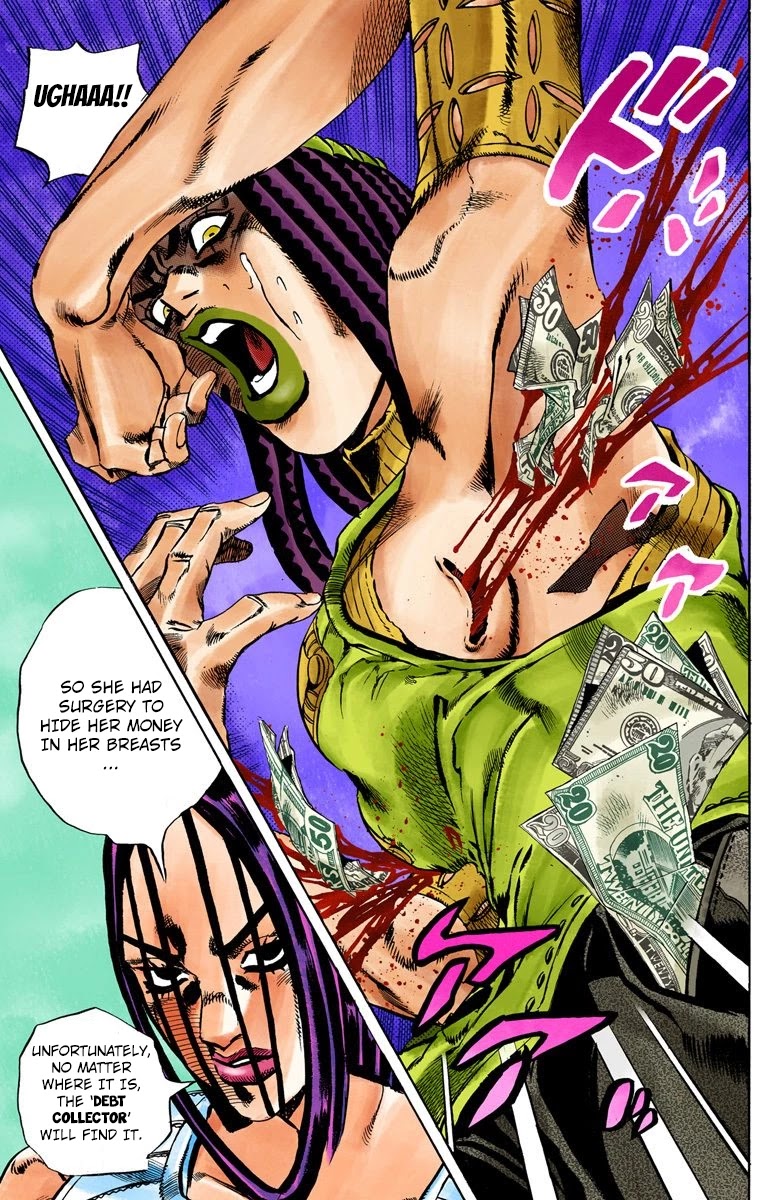 JoJo's Bizarre Adventure Part 6 - Stone Ocean (Official Colored) Chapter 36 page 20 - Chapter 36: Debt Collector Marilyn Manson Part 3