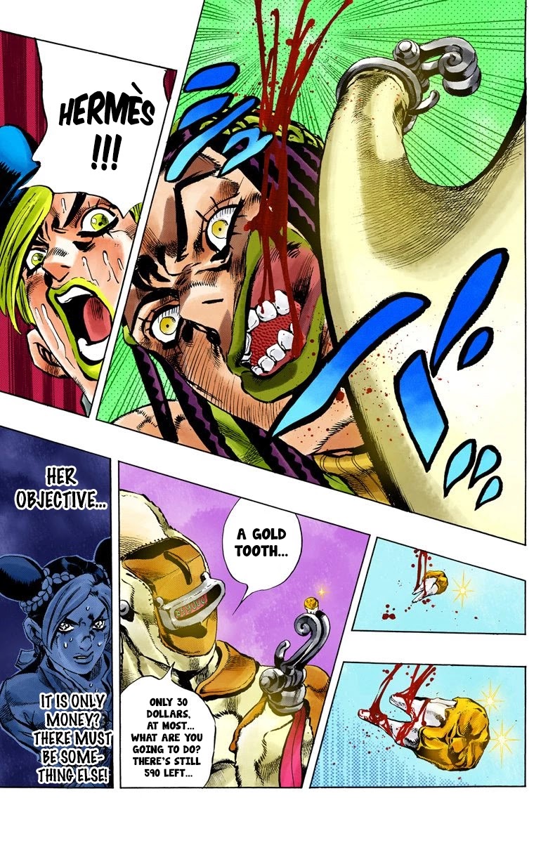JoJo's Bizarre Adventure Part 6 - Stone Ocean (Official Colored) Chapter 36 page 22 - Chapter 36: Debt Collector Marilyn Manson Part 3