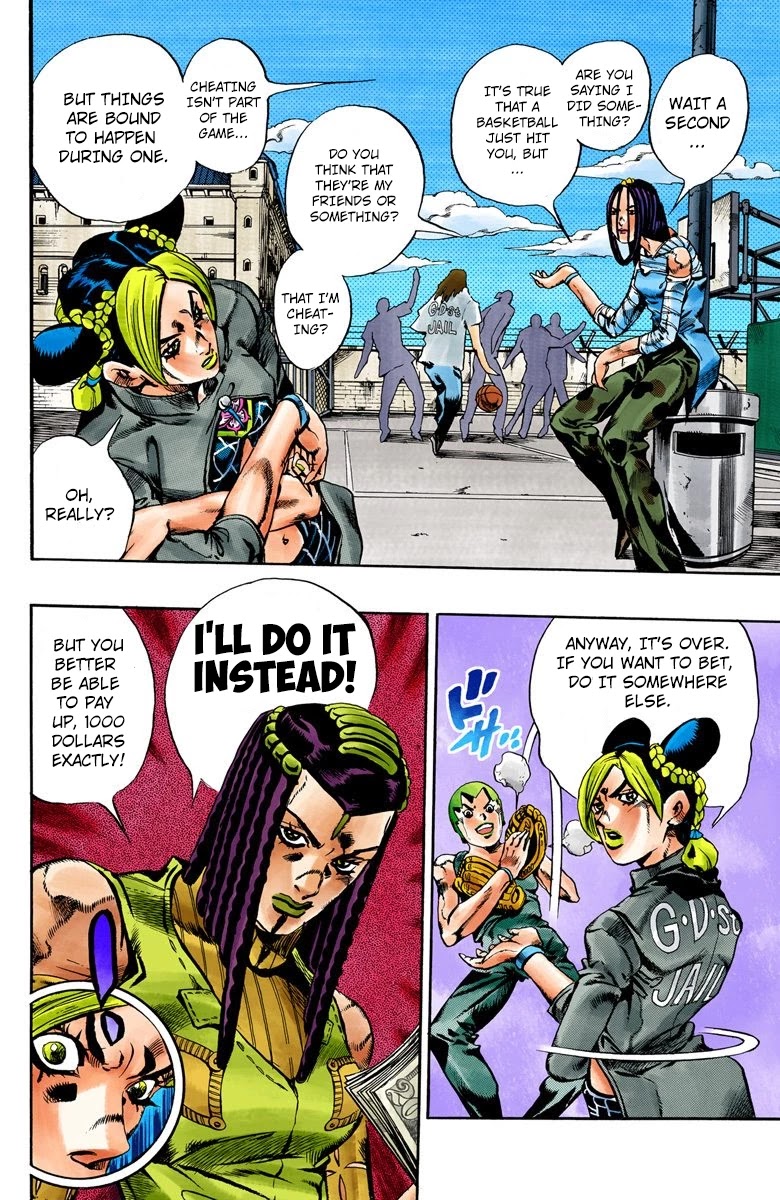 JoJo's Bizarre Adventure Part 6 - Stone Ocean (Official Colored) Chapter 36 page 3 - Chapter 36: Debt Collector Marilyn Manson Part 3