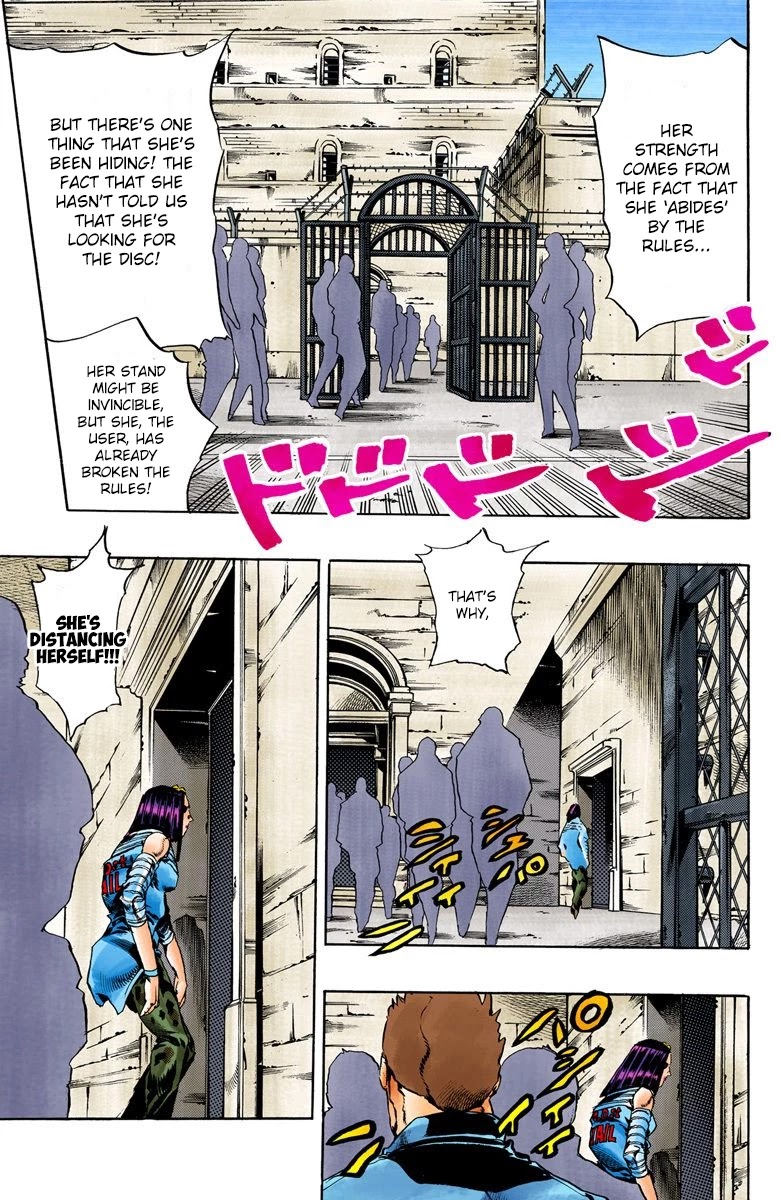 JoJo's Bizarre Adventure Part 6 - Stone Ocean (Official Colored) Chapter 37 page 11 - Chapter 37: Debt Collector Marilyn Manson Part 4