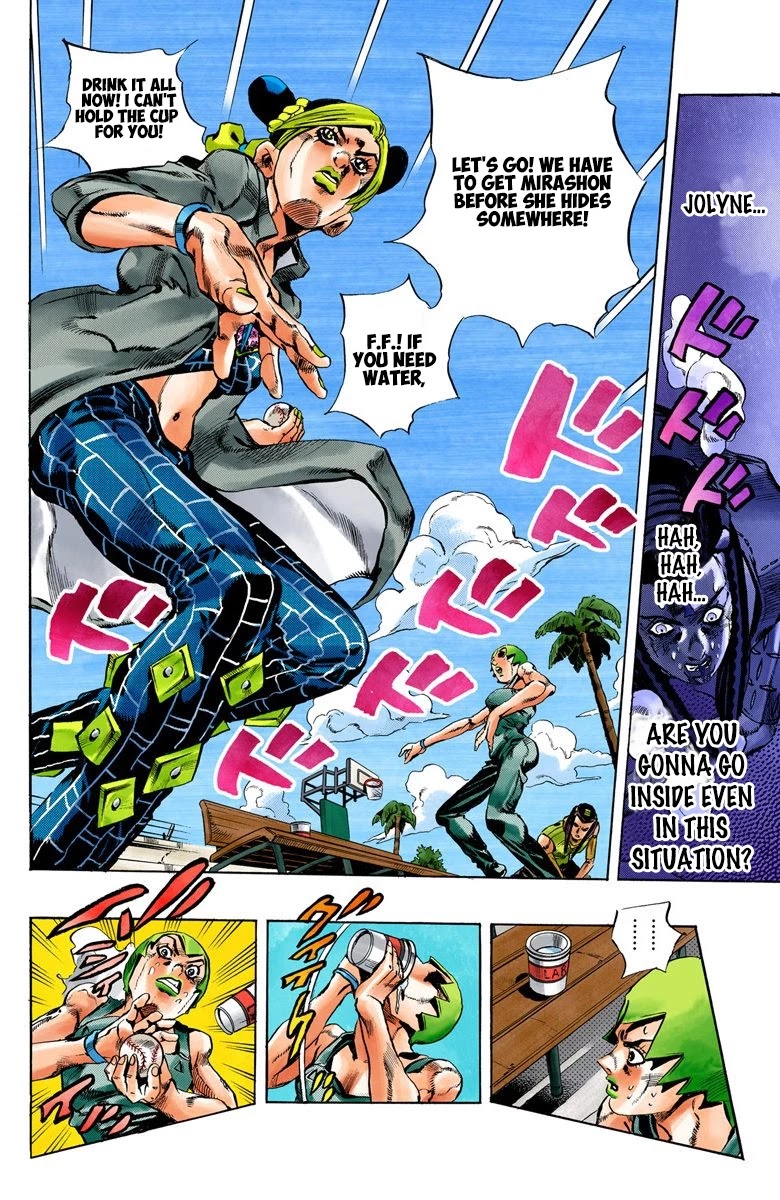 JoJo's Bizarre Adventure Part 6 - Stone Ocean (Official Colored) Chapter 37 page 12 - Chapter 37: Debt Collector Marilyn Manson Part 4