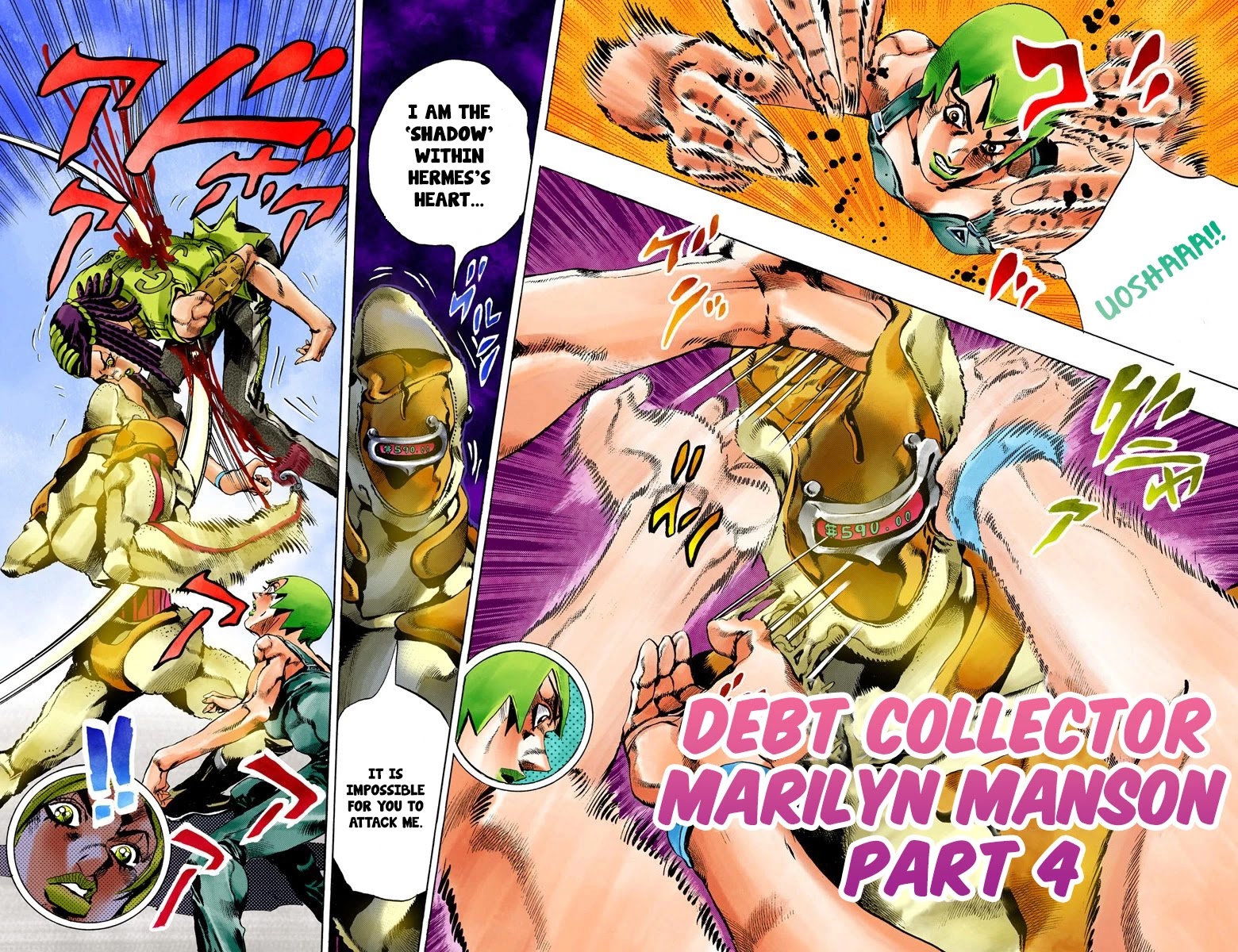 JoJo's Bizarre Adventure Part 6 - Stone Ocean (Official Colored) Chapter 37 page 3 - Chapter 37: Debt Collector Marilyn Manson Part 4