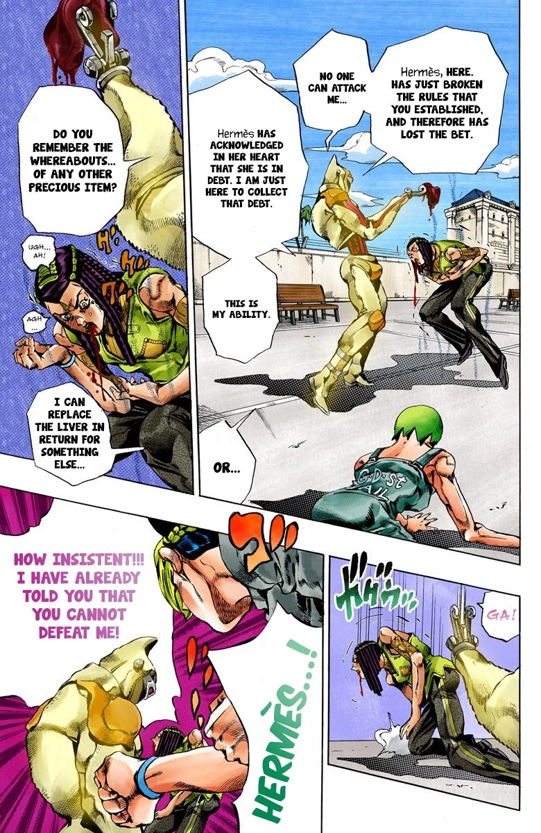 JoJo's Bizarre Adventure Part 6 - Stone Ocean (Official Colored) Chapter 37 page 5 - Chapter 37: Debt Collector Marilyn Manson Part 4