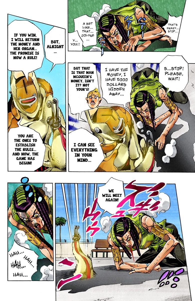JoJo's Bizarre Adventure Part 6 - Stone Ocean (Official Colored) Chapter 37 page 8 - Chapter 37: Debt Collector Marilyn Manson Part 4