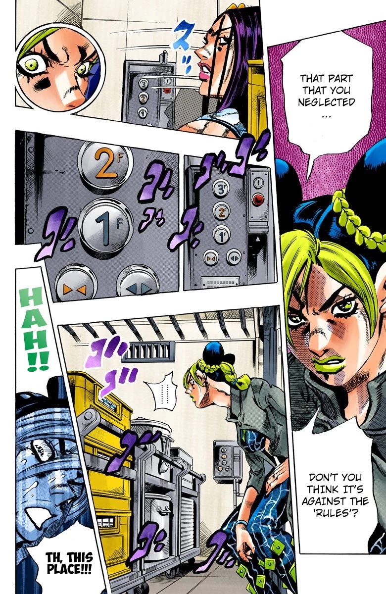 JoJo's Bizarre Adventure Part 6 - Stone Ocean (Official Colored) Chapter 38 page 10 - Chapter 38: Debt Collector Marilyn Manson Part 5