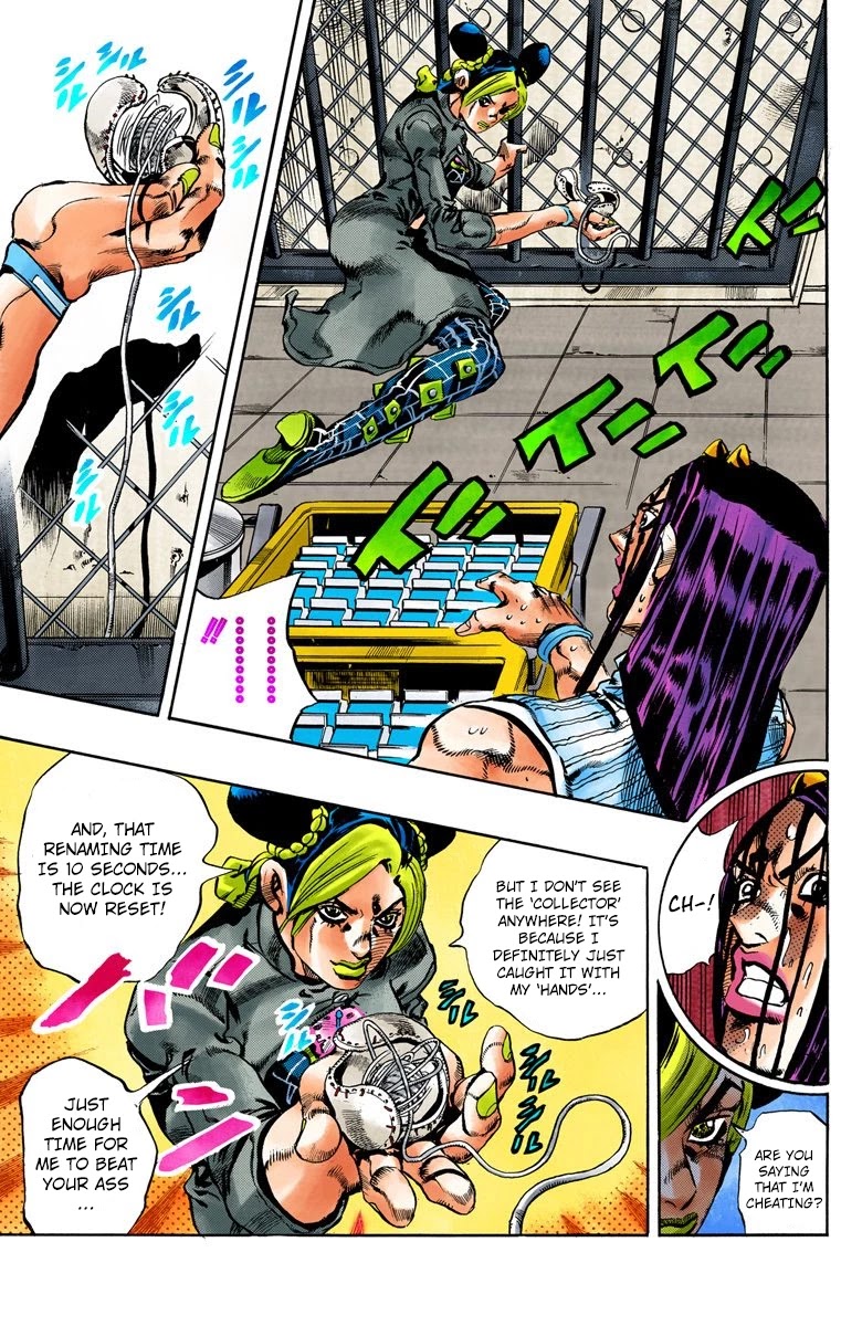 JoJo's Bizarre Adventure Part 6 - Stone Ocean (Official Colored) Chapter 38 page 19 - Chapter 38: Debt Collector Marilyn Manson Part 5