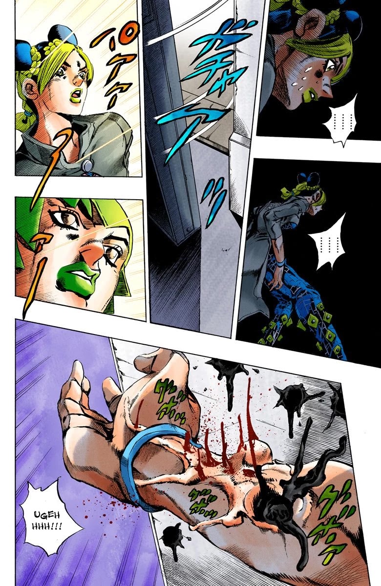 JoJo's Bizarre Adventure Part 6 - Stone Ocean (Official Colored) Chapter 38 page 4 - Chapter 38: Debt Collector Marilyn Manson Part 5