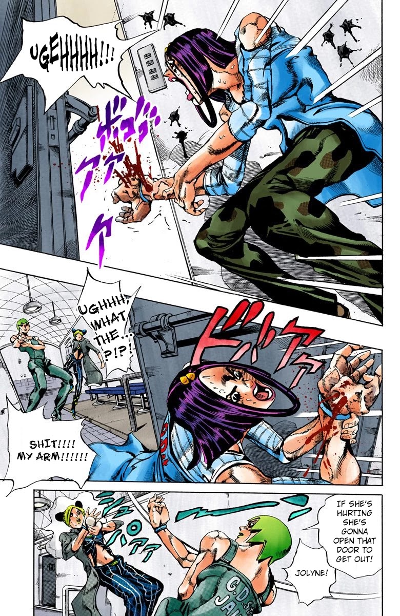 JoJo's Bizarre Adventure Part 6 - Stone Ocean (Official Colored) Chapter 38 page 5 - Chapter 38: Debt Collector Marilyn Manson Part 5