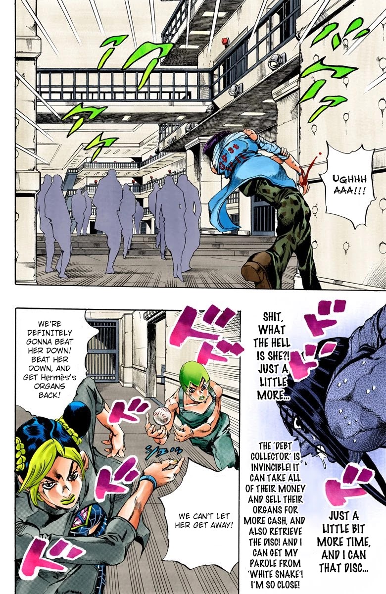 JoJo's Bizarre Adventure Part 6 - Stone Ocean (Official Colored) Chapter 38 page 6 - Chapter 38: Debt Collector Marilyn Manson Part 5