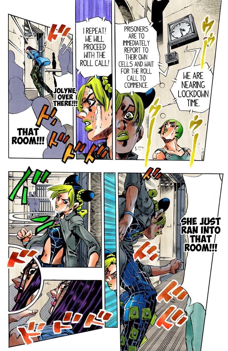 JoJo's Bizarre Adventure Part 6 - Stone Ocean (Official Colored) Chapter 38 page 8 - Chapter 38: Debt Collector Marilyn Manson Part 5