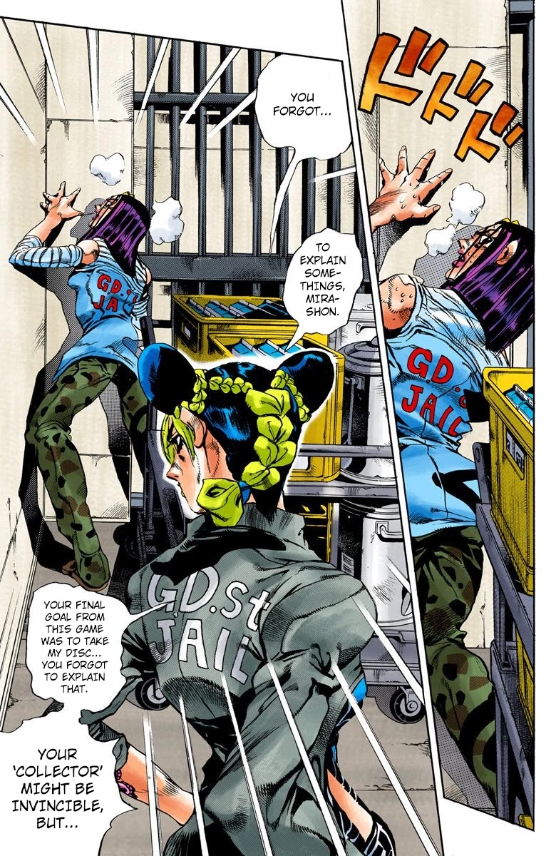 JoJo's Bizarre Adventure Part 6 - Stone Ocean (Official Colored) Chapter 38 page 9 - Chapter 38: Debt Collector Marilyn Manson Part 5
