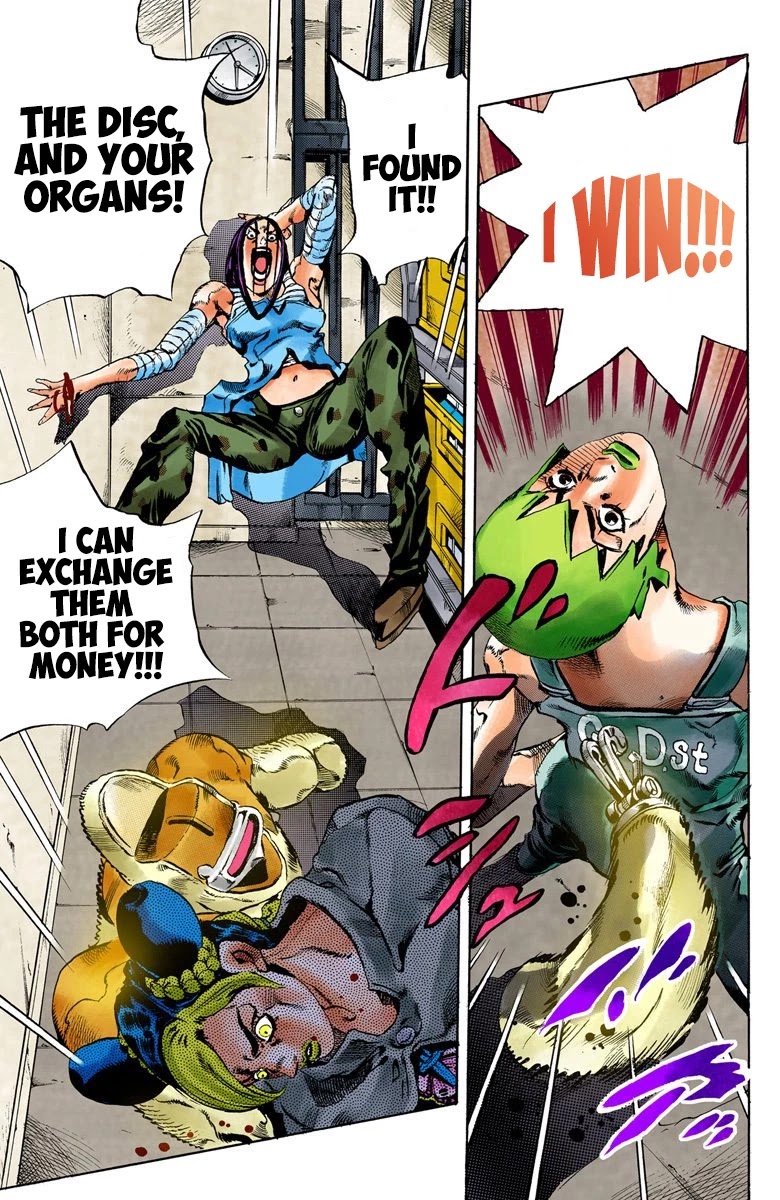 JoJo's Bizarre Adventure Part 6 - Stone Ocean (Official Colored) Chapter 39 page 14 - Chapter 39: Debt Collector Marilyn Manson Part 6
