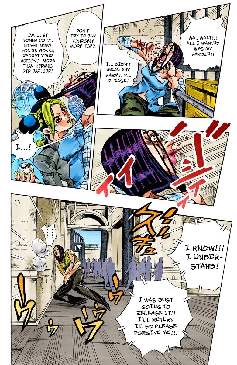 JoJo's Bizarre Adventure Part 6 - Stone Ocean (Official Colored) Chapter 39 page 4 - Chapter 39: Debt Collector Marilyn Manson Part 6