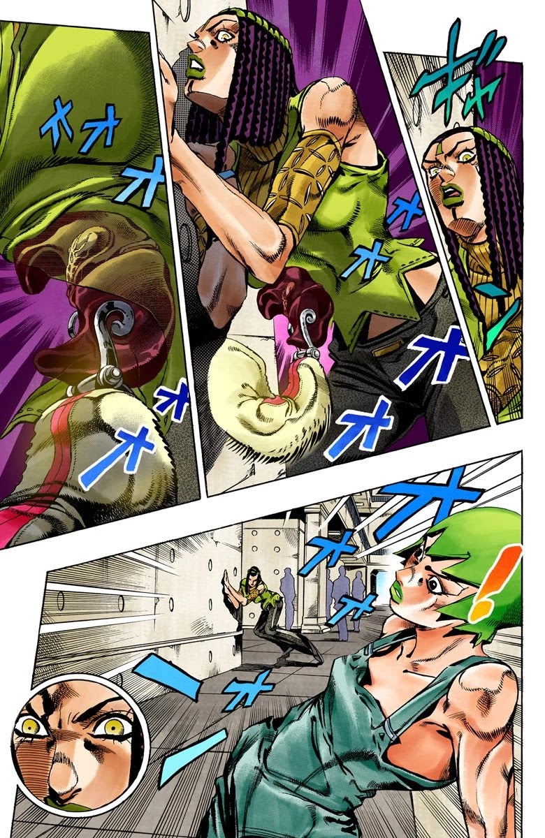 JoJo's Bizarre Adventure Part 6 - Stone Ocean (Official Colored) Chapter 39 page 5 - Chapter 39: Debt Collector Marilyn Manson Part 6