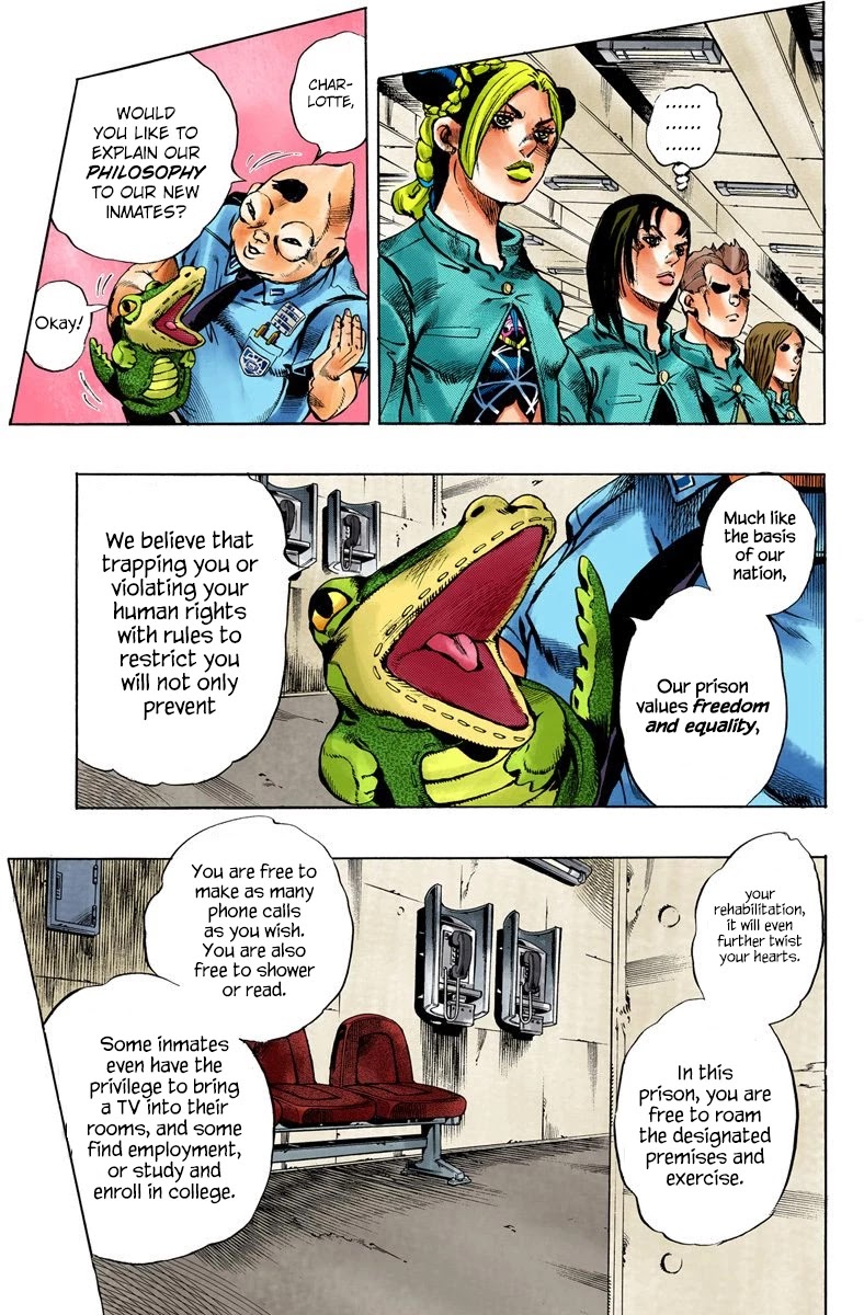 JoJo's Bizarre Adventure Part 6 - Stone Ocean (Official Colored) Chapter 4 page 5 - Chapter 4: Prisoner FE40536 Jolyne Cujoh Part 1