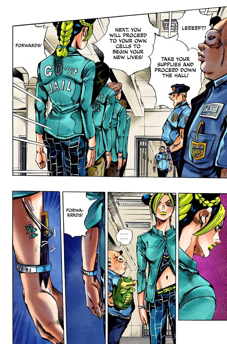 JoJo's Bizarre Adventure Part 6 - Stone Ocean (Official Colored) Chapter 4 page 8 - Chapter 4: Prisoner FE40536 Jolyne Cujoh Part 1