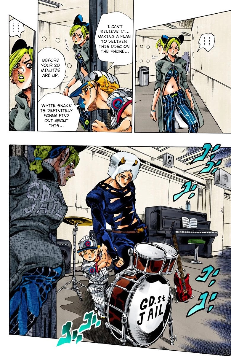JoJo's Bizarre Adventure Part 6 - Stone Ocean (Official Colored) Chapter 40 page 10 - Chapter 40: Operation Savage Garden (Get to the Courtyard!) Part 1