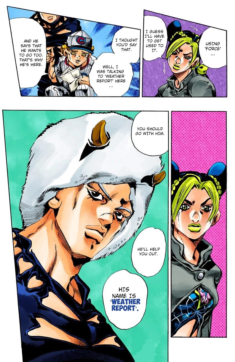 JoJo's Bizarre Adventure Part 6 - Stone Ocean (Official Colored) Chapter 40 page 13 - Chapter 40: Operation Savage Garden (Get to the Courtyard!) Part 1