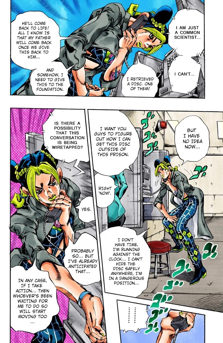 JoJo's Bizarre Adventure Part 6 - Stone Ocean (Official Colored) Chapter 40 page 6 - Chapter 40: Operation Savage Garden (Get to the Courtyard!) Part 1