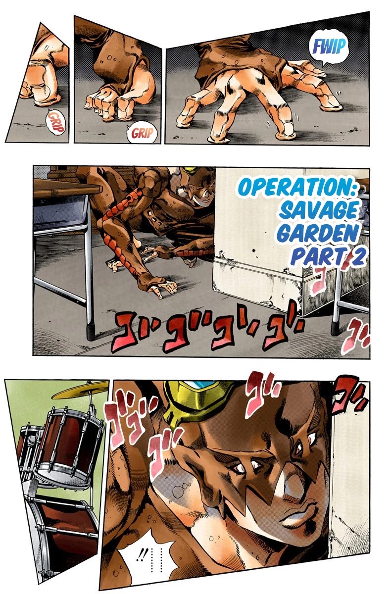 JoJo's Bizarre Adventure Part 6 - Stone Ocean (Official Colored) Chapter 41 page 1 - Chapter 41: Operation Savage Garden Part 2